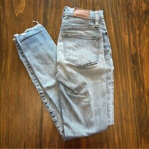 Madewell 9" high rise skinny jeans distressed size 24